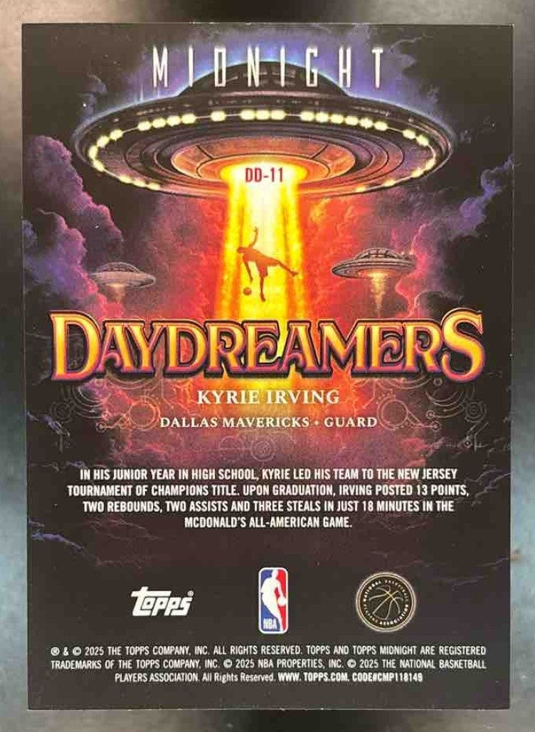 2025-26 Topps Midnight Kyrie Irving Daydreamers Morning /149 Dallas Mavericks - Sports Cards