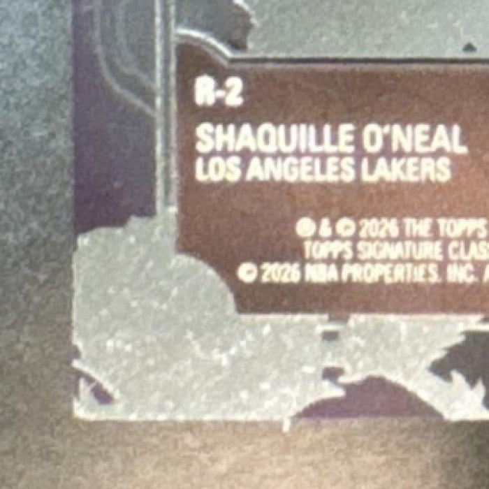 2025-26 Topps Signature Class Shaquille O’Neal Roses #R-2 SP Los Angeles Lakers - Sports Cards