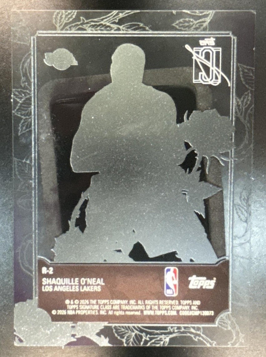 2025-26 Topps Signature Class Shaquille O’Neal Roses #R-2 SP Los Angeles Lakers - Sports Cards