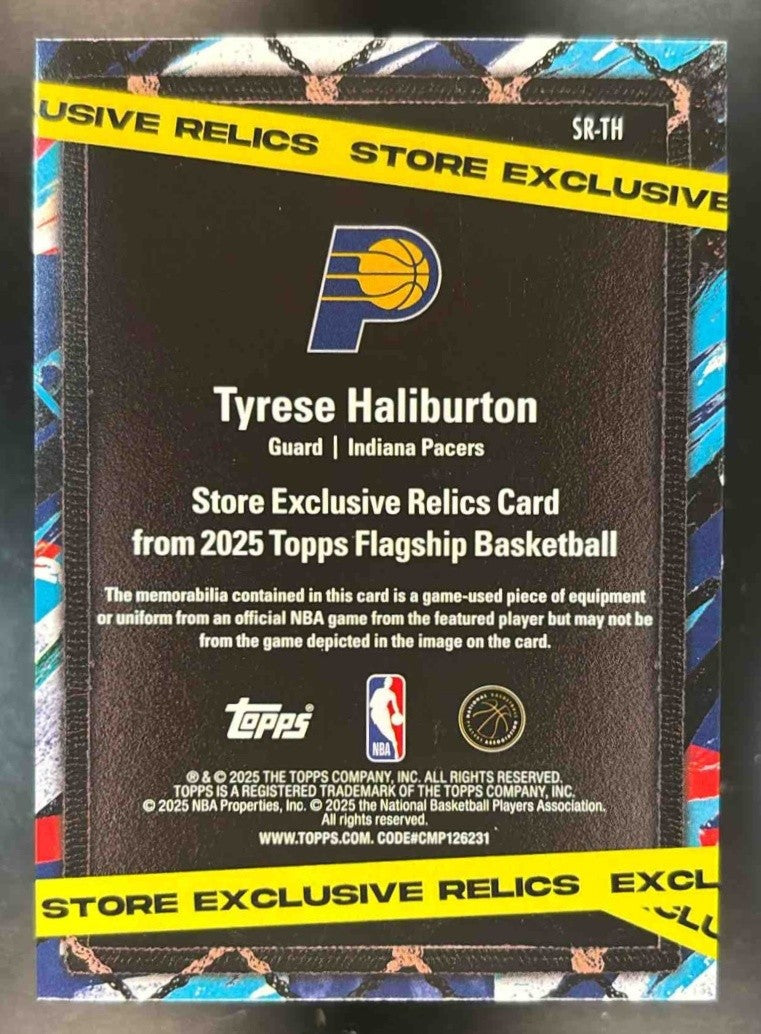 2025-26 Topps Tyrese Haliburton Store Exclusive Relic /99 MEM Indiana Pacers - Sports Cards