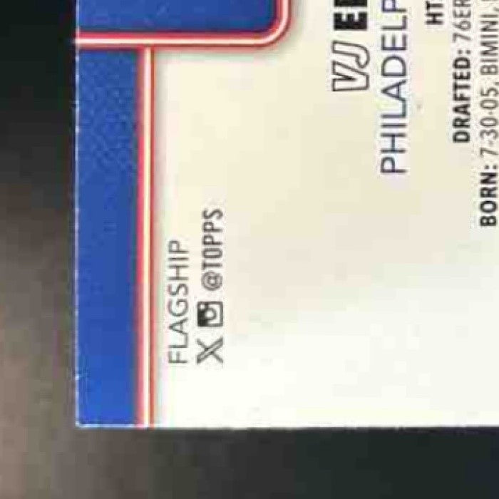 2025-26 Topps VJ Edgecombe Blue Rainbow /150 #203 RC Philadelphia 76ers - Sports Cards