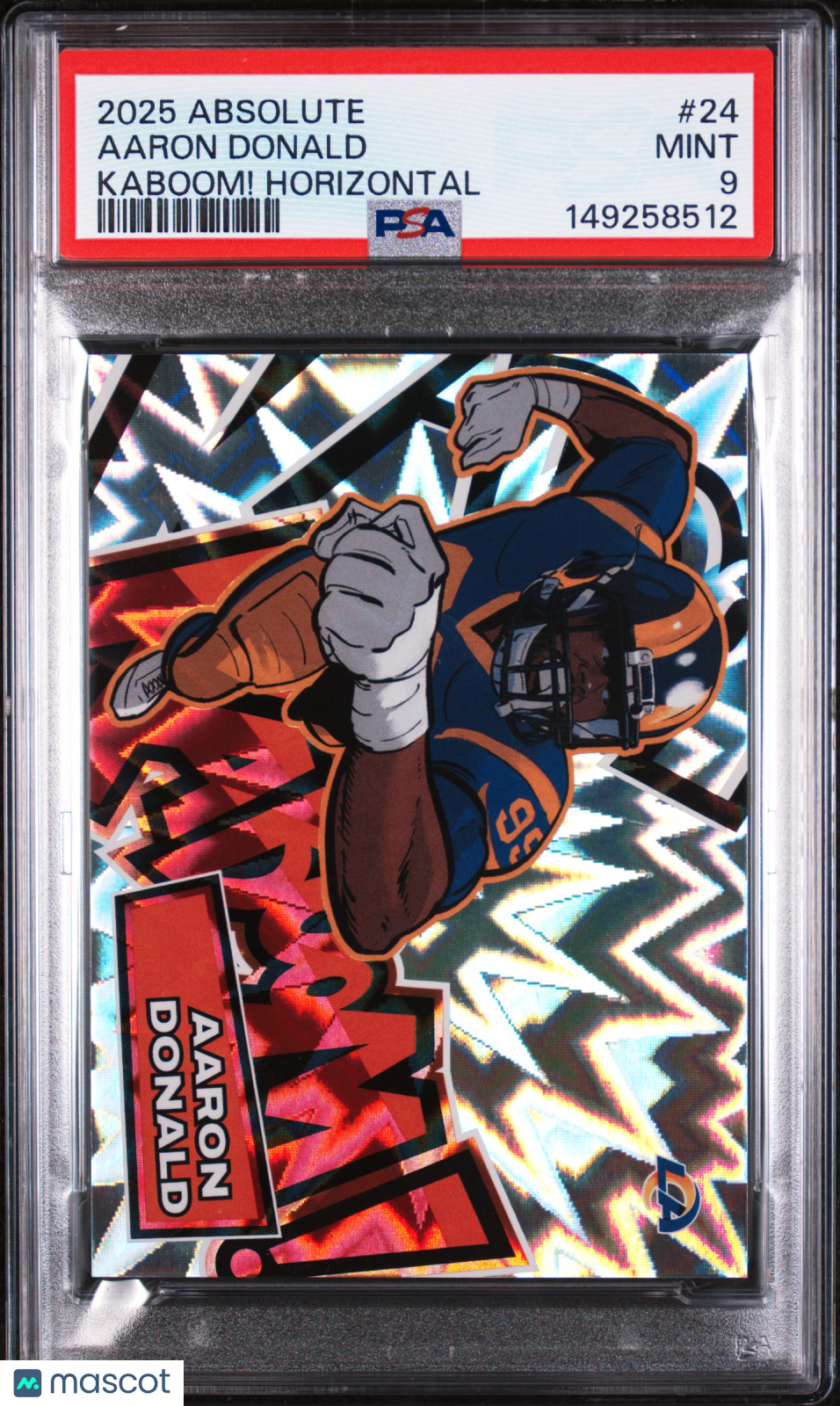 2025 Absolute Kaboom! Horizontal Aaron Donald Kaboom #24 PSA 9 Los Angeles Rams - Graded Sports Cards