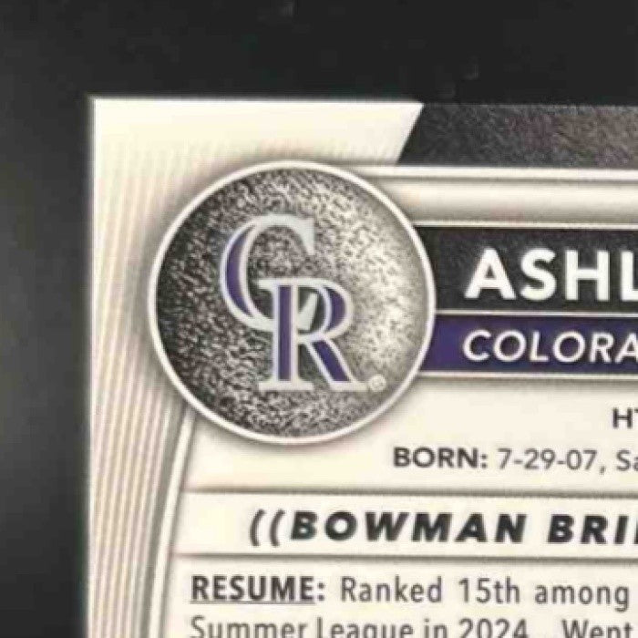 2025 Bowman Ashly Andujar Chrome Auto 1st Prospect Colorado Rockies - Sports Cards
