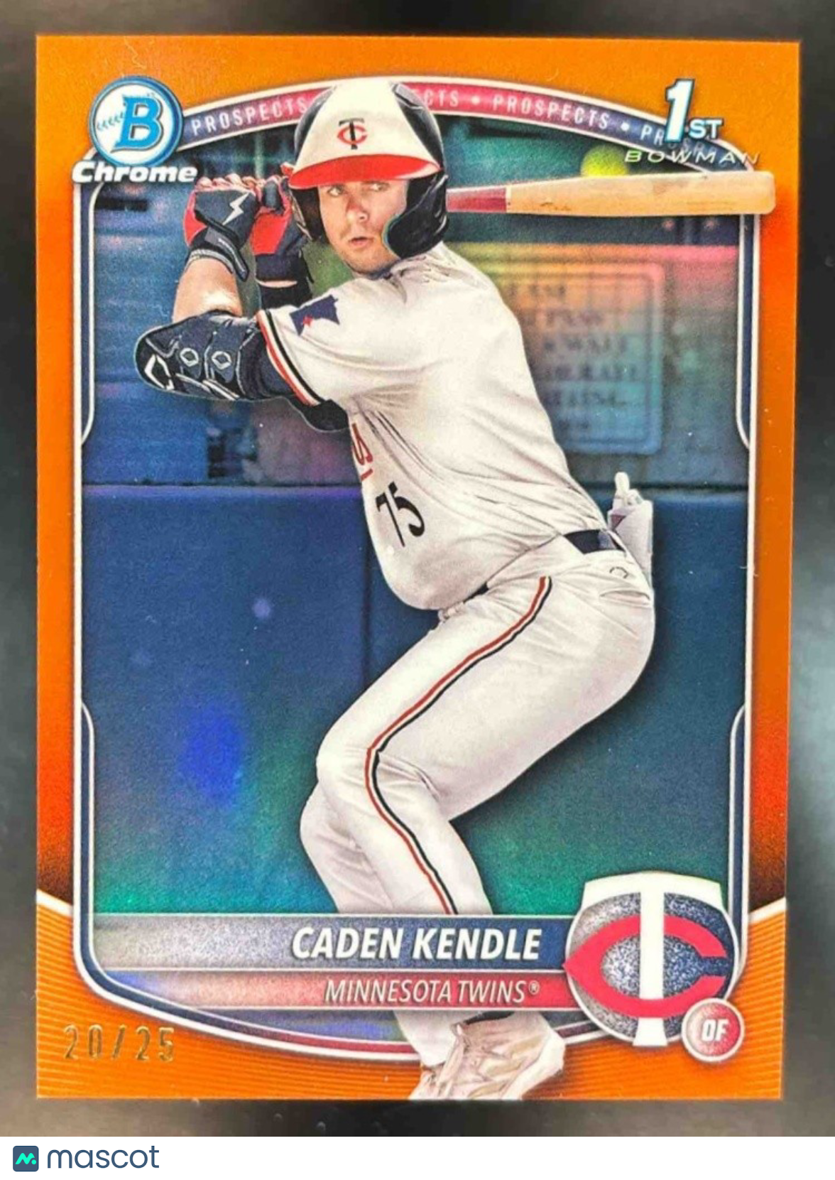 2025 Bowman Caden Kendle Chrome Orange /25 #BCP-113 1st Prospect Minnesota Twins - Sports Cards