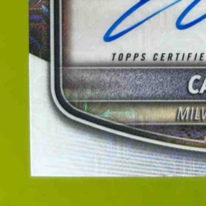 2025 Bowman Caleb Durbin Chrome Prospect Auto Mega Box Refractor Brewers - Sports Cards