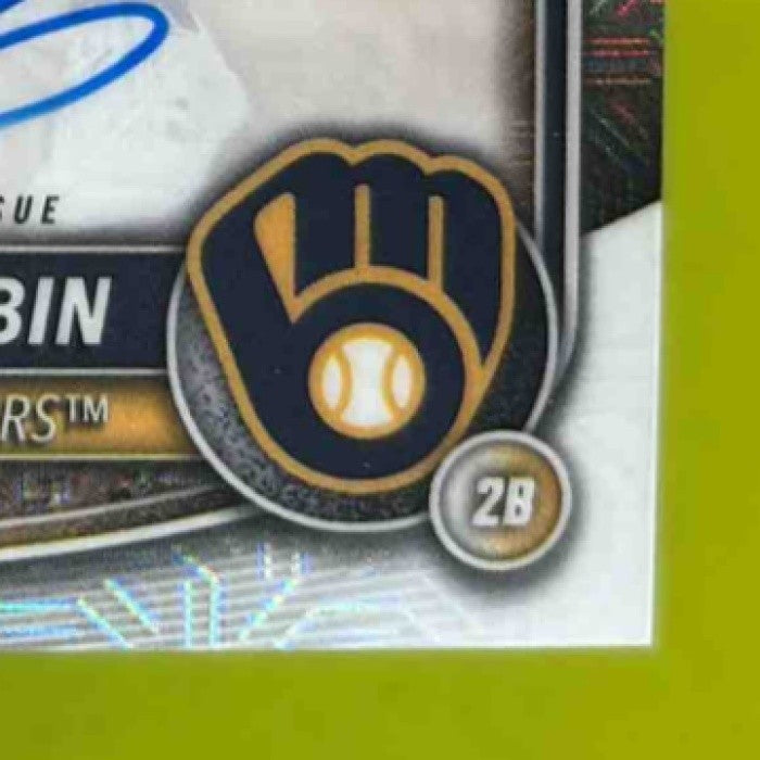 2025 Bowman Caleb Durbin Chrome Prospect Auto Mega Box Refractor Brewers - Sports Cards