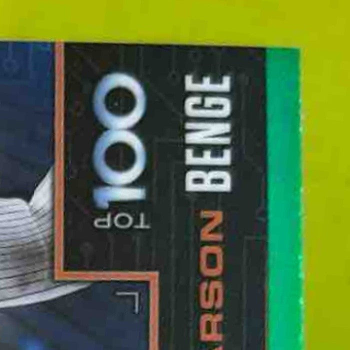 2025 Bowman Carson Benge Scouts’ Top 100 Chrome Green /99 New York Mets - Sports Cards
