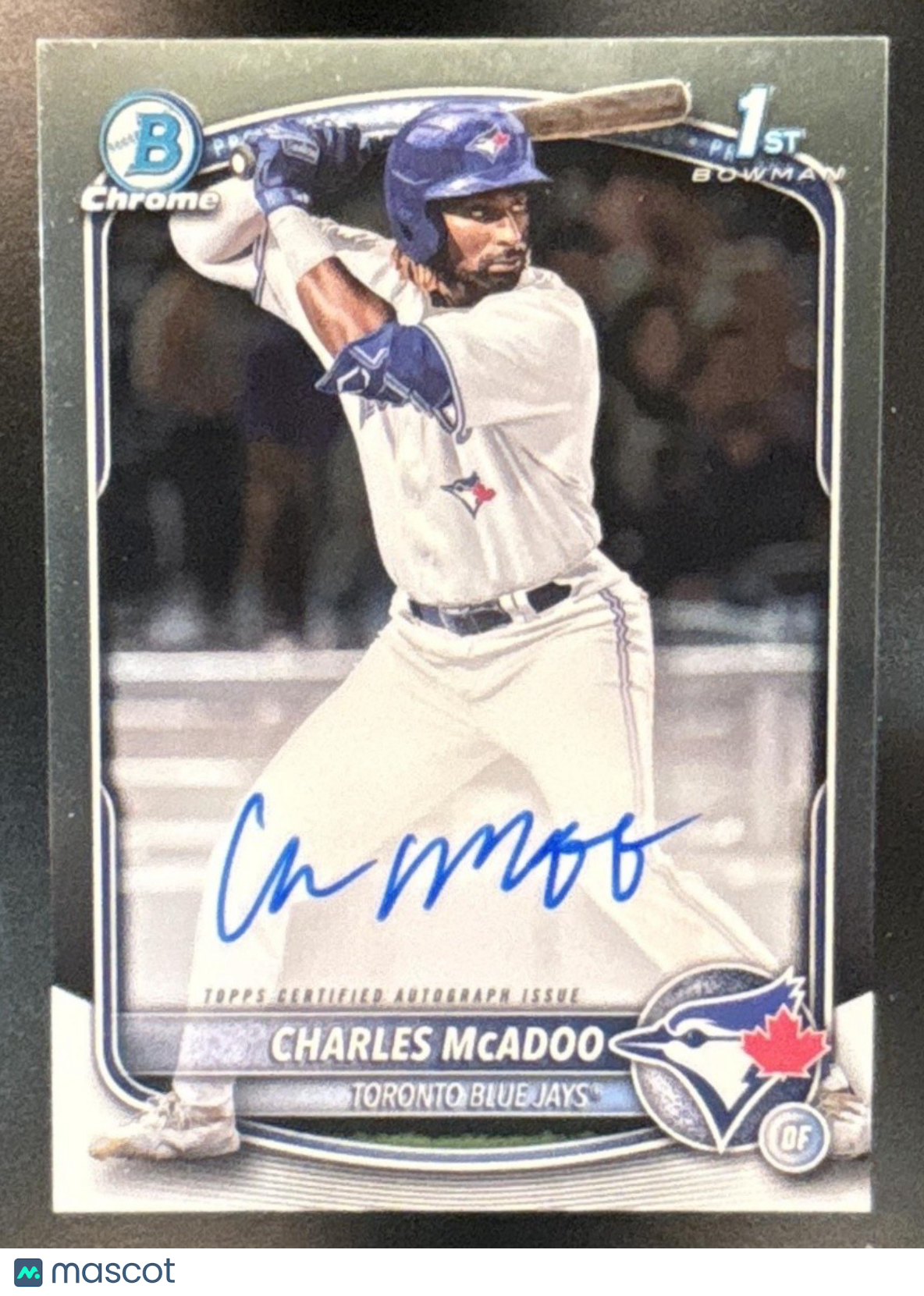 2025 Bowman Charles McAdoo Chrome Auto #CPA-CMA 1st Prospect Toronto Blue Jays - Sports Cards