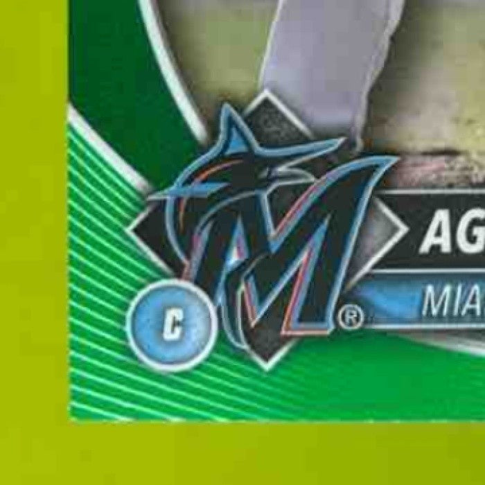 2025 Bowman Chrome Agustin Ramirez Green Refractor 77/99 #91 RC Miami Marlins - Sports Cards