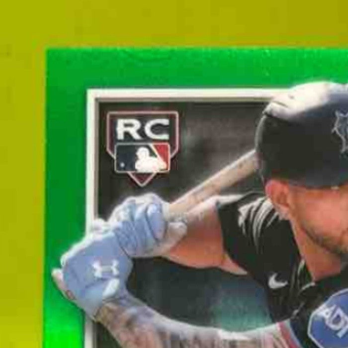 2025 Bowman Chrome Agustin Ramirez Green Refractor 77/99 #91 RC Miami Marlins - Sports Cards