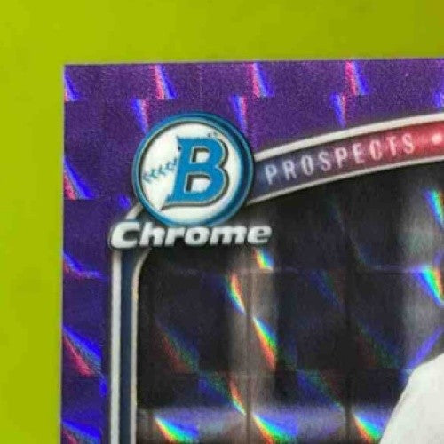 2025 Bowman Chrome David Prospect Ortiz Jr. Purple Geometric /250 BCP-29 Rangers - Sports Cards