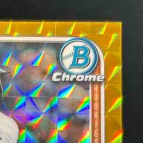 2025 Bowman Chrome Dillon Dingler Gold Geometric Refractor 32/50 #41 RC Tigers - Sports Cards
