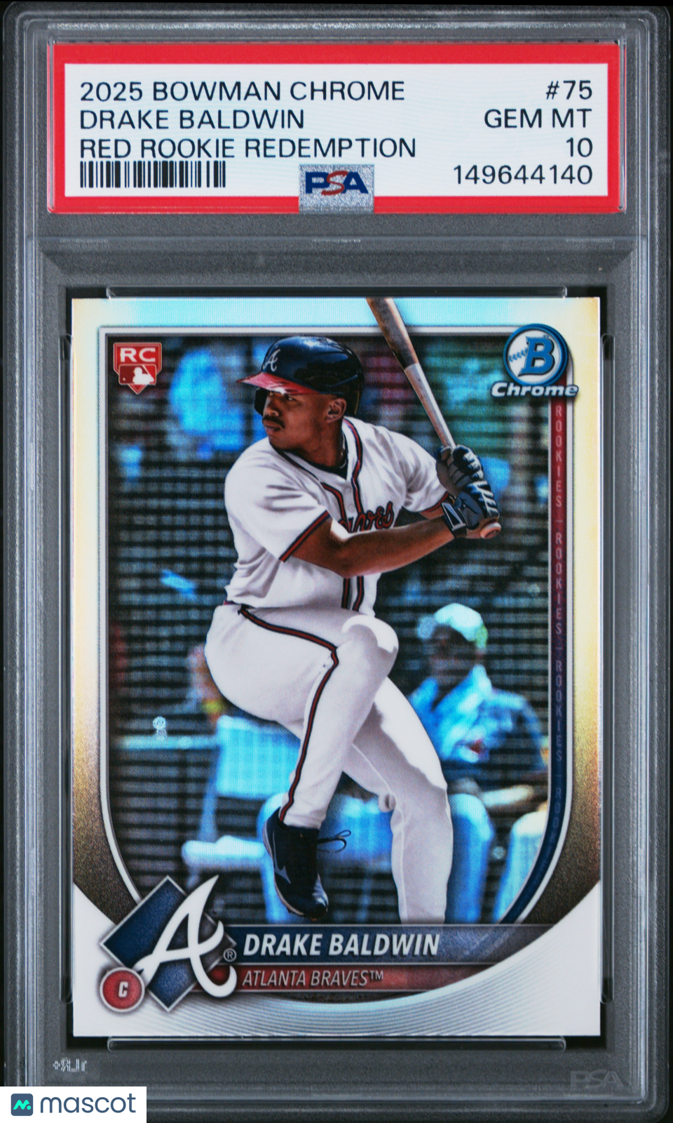 2025 Bowman Chrome Drake Baldwin Red Rookie Redemption #75 PSA 10 - Graded Sports Cards