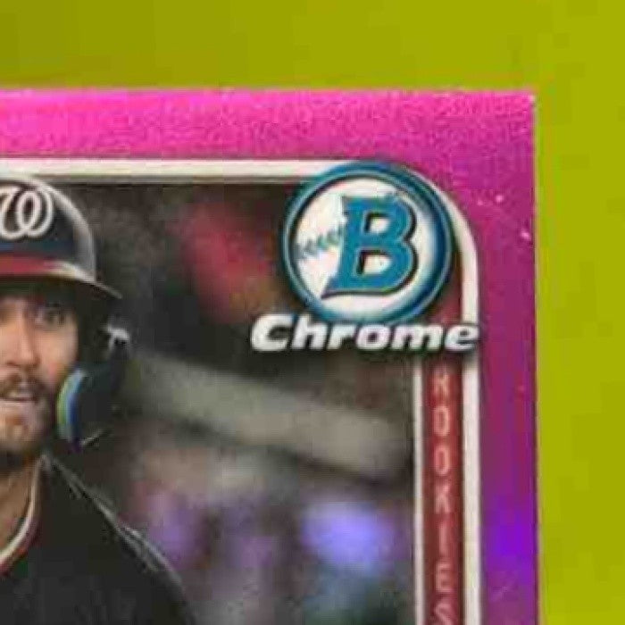 2025 Bowman Chrome Dylan Crews Fuchsia Refractor /299 #3 RC Washington Nationals - Sports Cards