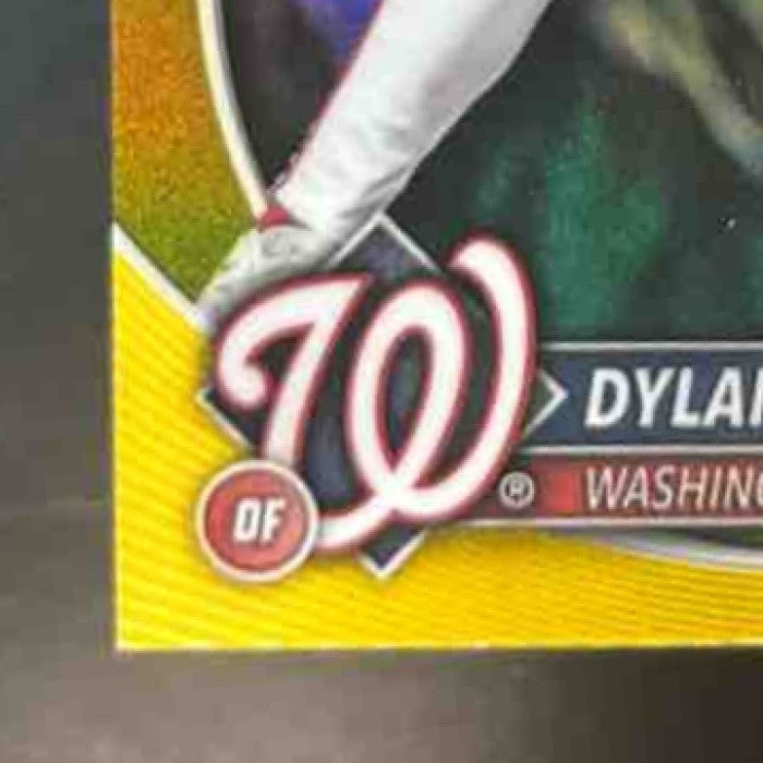 2025 Bowman Chrome Dylan Crews Yellow Refractor /75 #3 RC Washington Nationals - Sports Cards