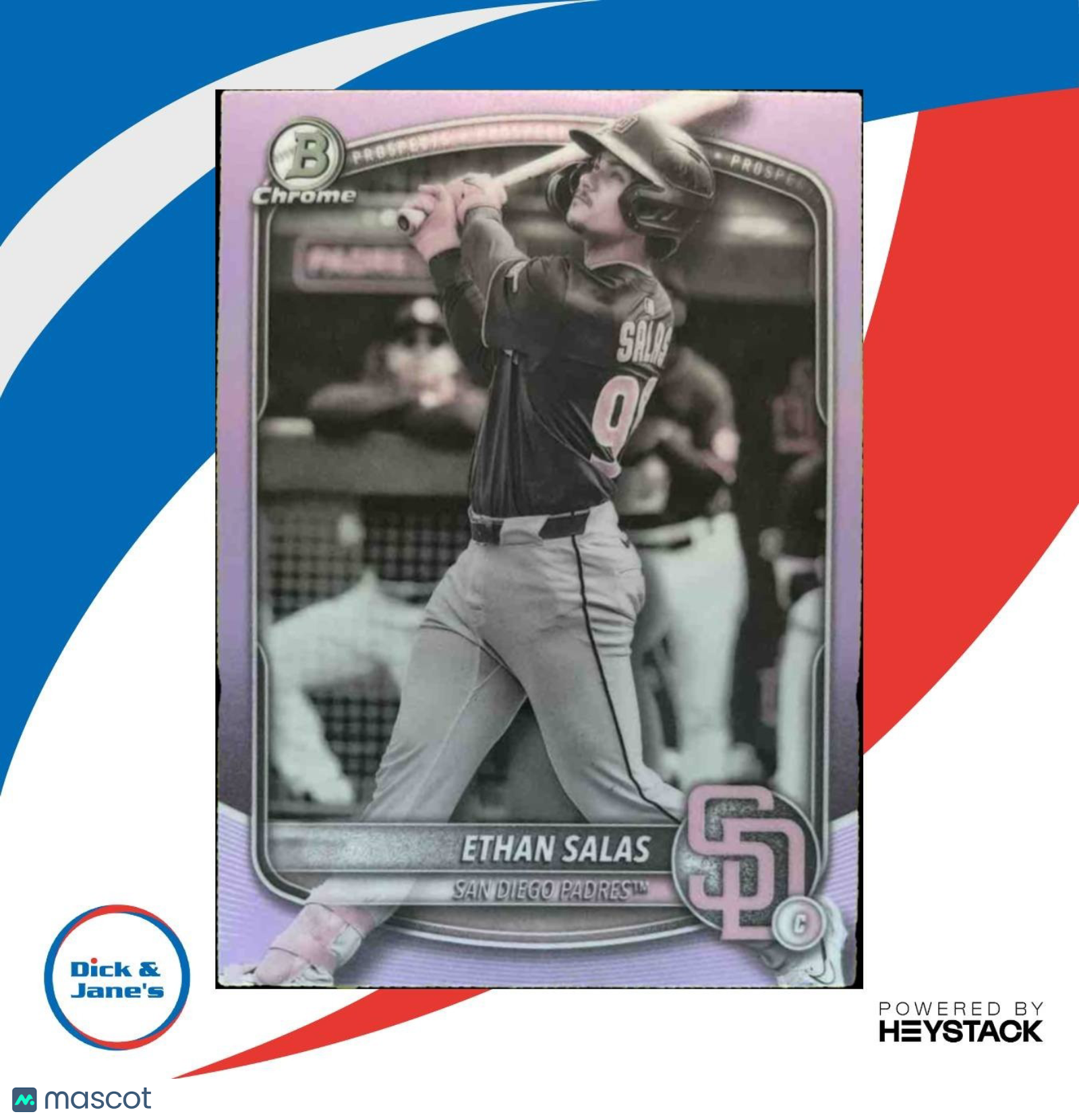 2025 Bowman Chrome Ethan Salas Prospects Pearl Refractor #BCP-169 Padres - Sports Cards