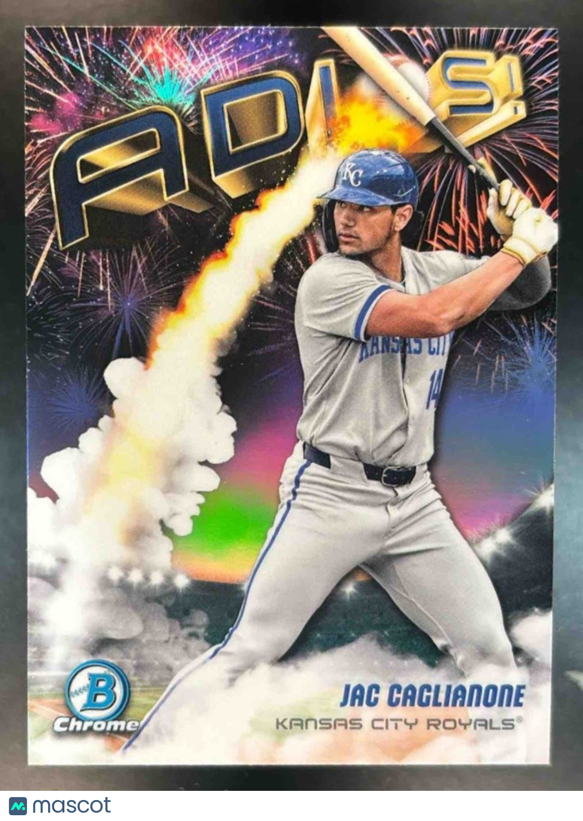 2025 Bowman Chrome Jac Caglianone ADIOS! #AD-3 Kansas City Royals - Sports Cards