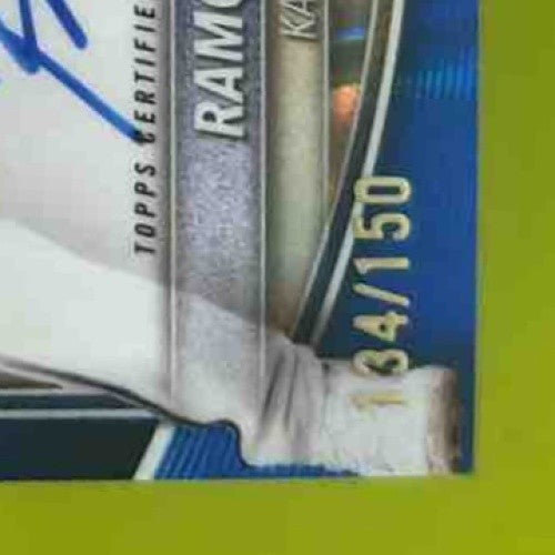 2025 Bowman Chrome Ramcell Medina Auto Blue RayWave /150 1st Prospect Royals - Sports Cards