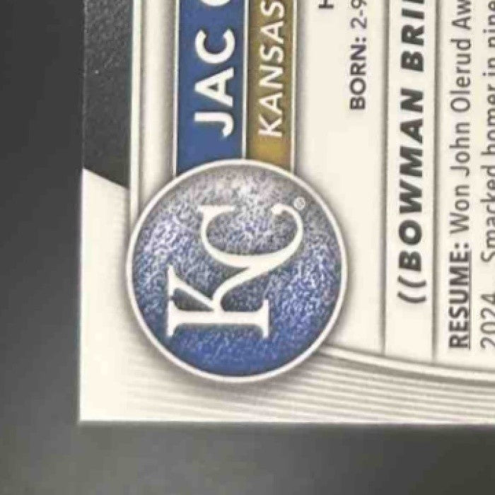 2025 Bowman Chrome Sapphire Jac Caglianone Prospects #BCP-154 Kansas City Royals - Sports Cards