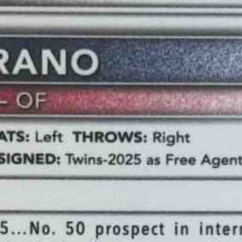 2025 Bowman Chrome Teilon Serrano Auto Blue RayWave /150 1st Prospect Twins - Sports Cards