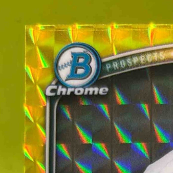 2025 Bowman Chrome Tommy White Yellow Geometric 14/75 1st Prospect Athletics - Sports Cards