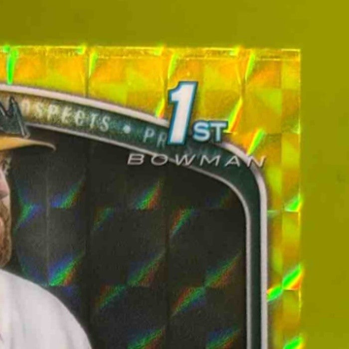 2025 Bowman Chrome Tommy White Yellow Geometric 14/75 1st Prospect Athletics - Sports Cards