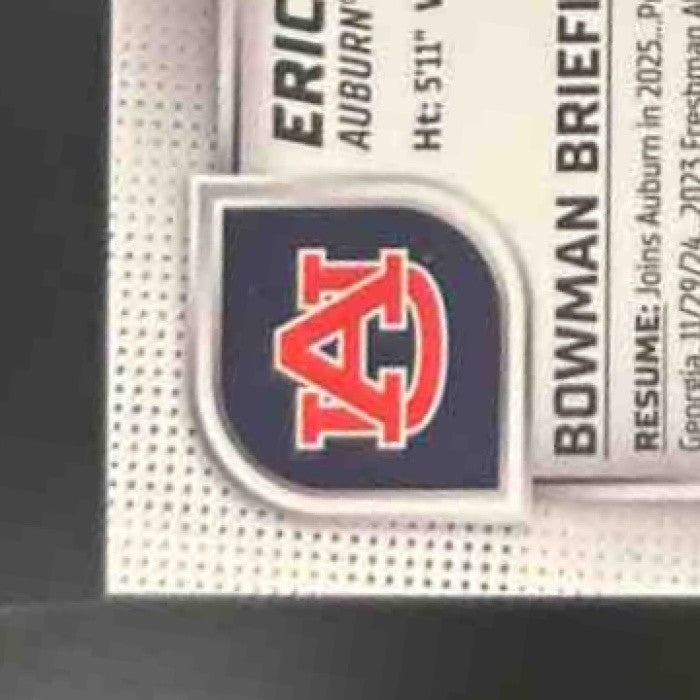 2025 Bowman Chrome University Eric Singleton Jr. Prospects White /15 #186 Tigers - Sports Cards