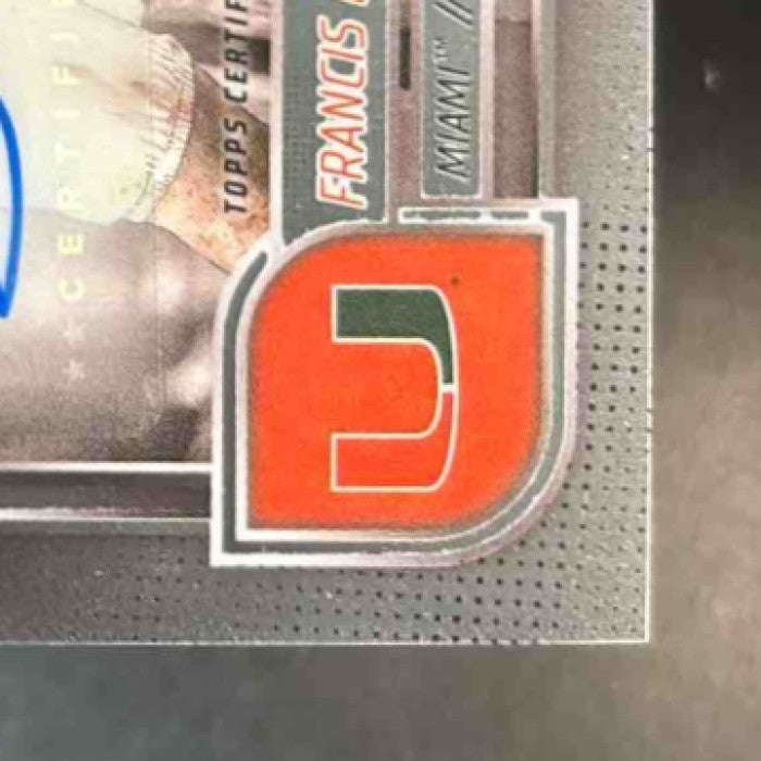2025 Bowman Chrome University Francis Mauigoa Prospect Auto Miami Hurricanes - Sports Cards