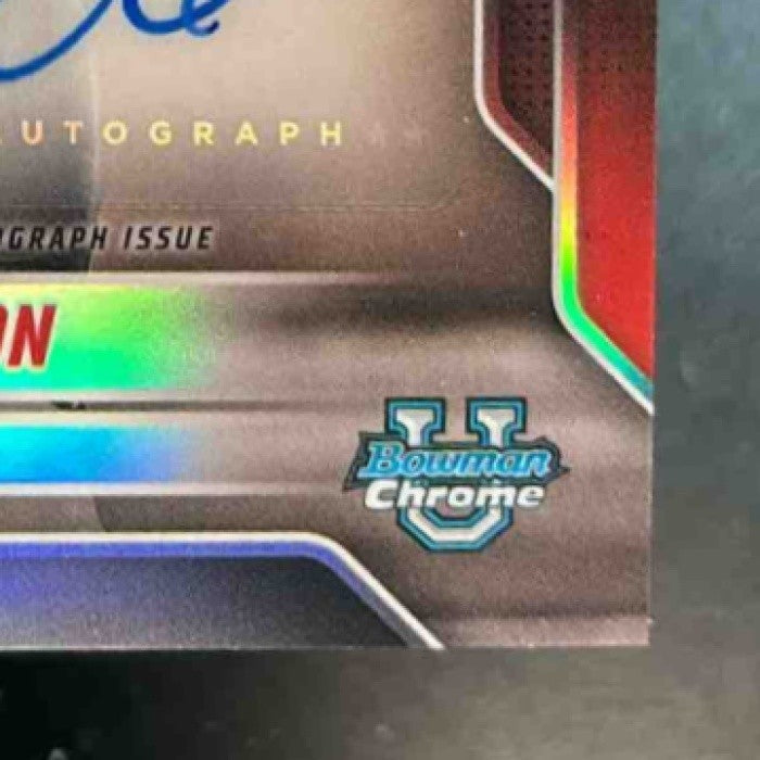2025 Bowman Chrome University Isaac Wilson Prospect Auto Refractor /299 Utes - Sports Cards