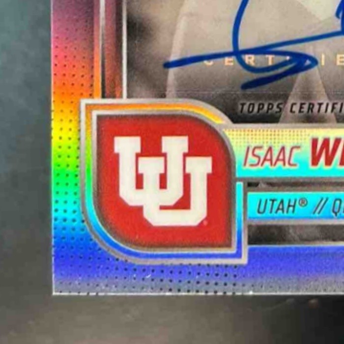 2025 Bowman Chrome University Isaac Wilson Prospect Auto Refractor /299 Utes - Sports Cards