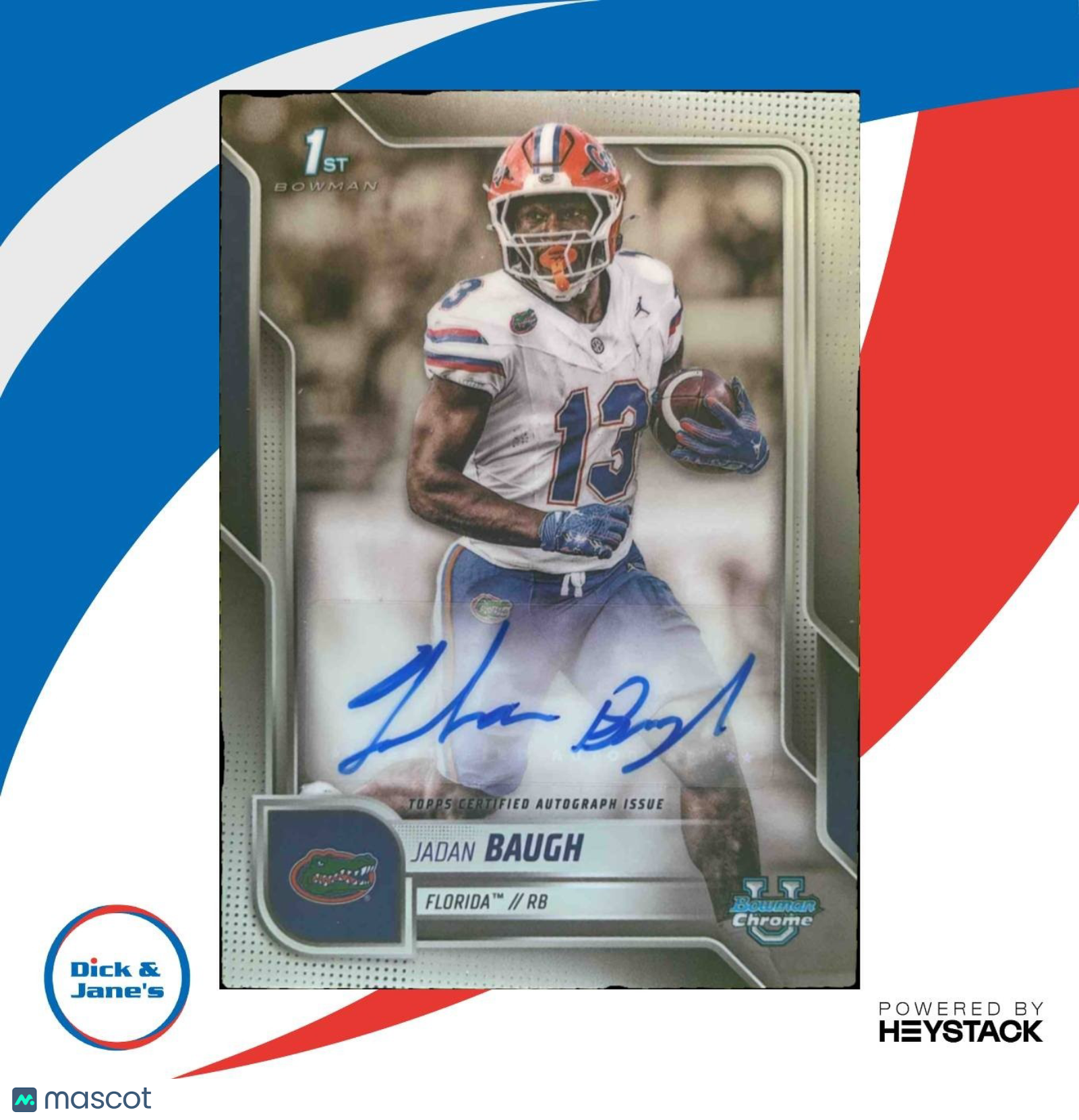 2025 Bowman Chrome University Jadan Baugh Prospect Auto #BCA-JBA Florida Gators - Sports Cards