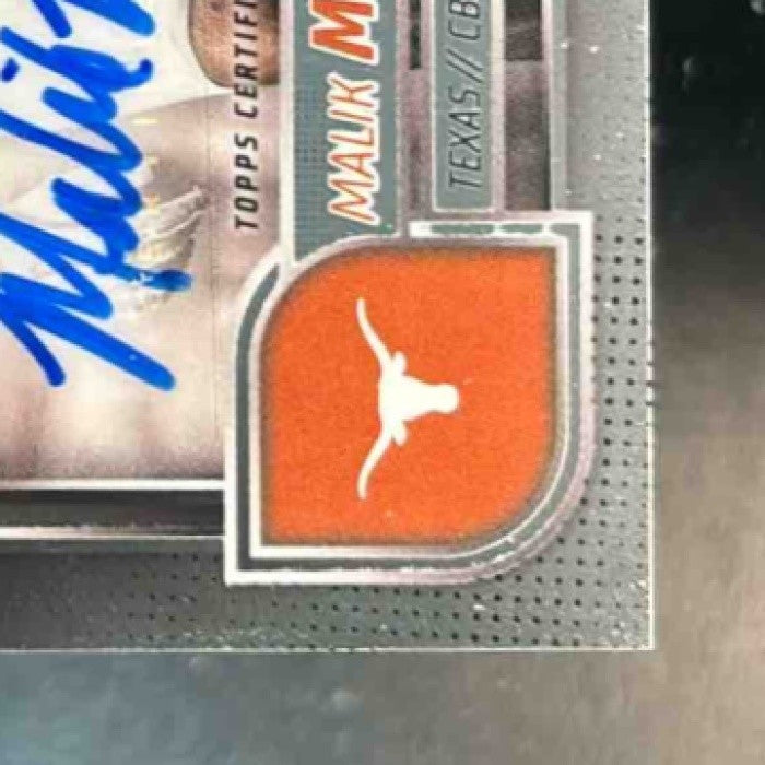 2025 Bowman Chrome University Malik Muhammad Prospect Auto Texas Longhorns - Sports Cards