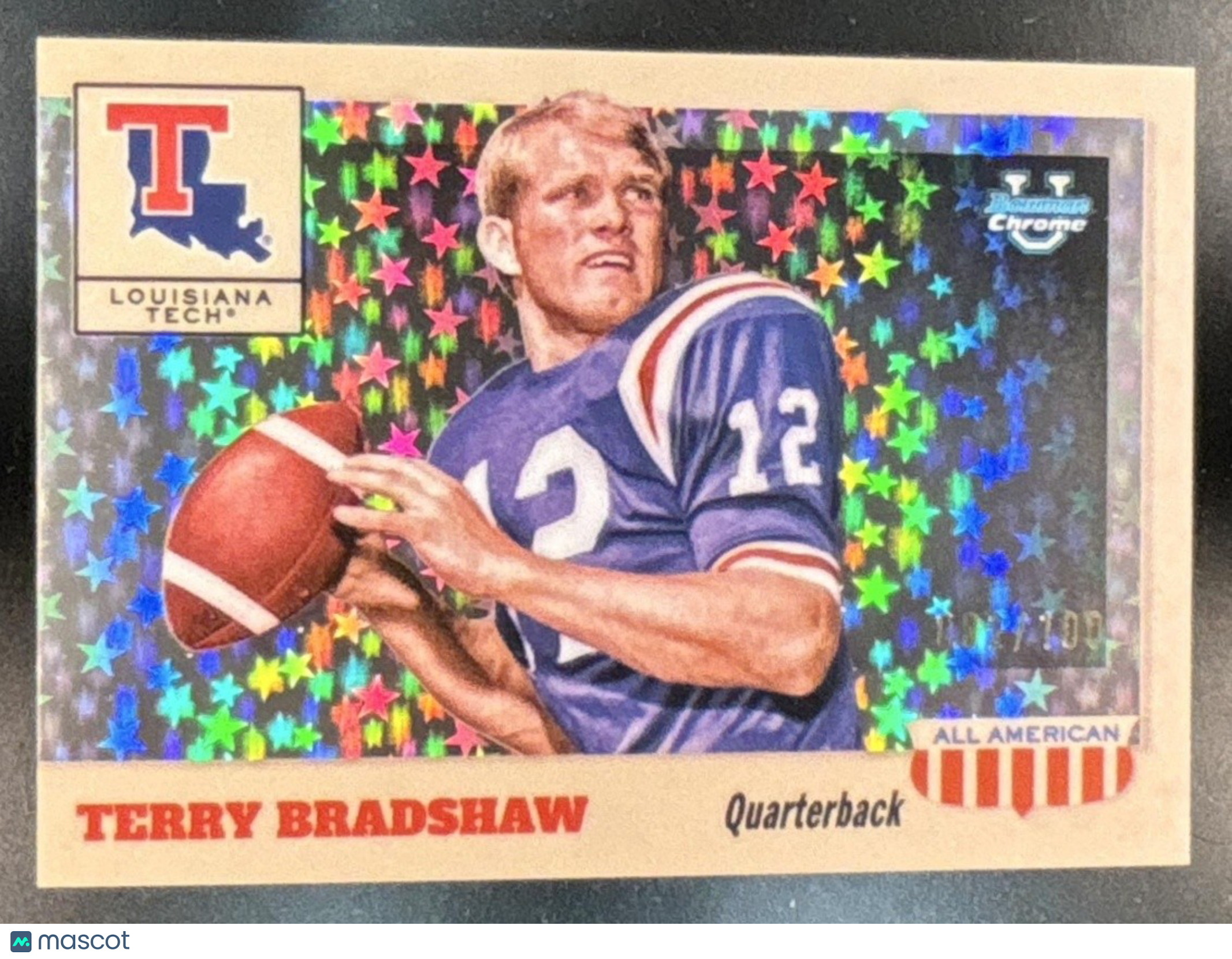 2025 Bowman Chrome University Terry Bradshaw 1955 All-American Stars /100 - Sports Cards