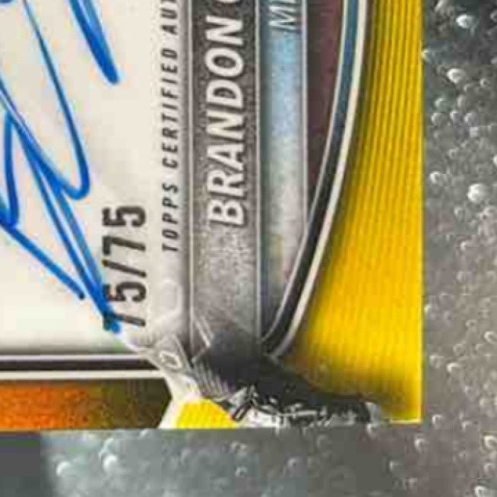 2025 Bowman Draft Brandon Compton Chrome Auto Yellow 75/75 1st Prospect Marlins - Sports Cards