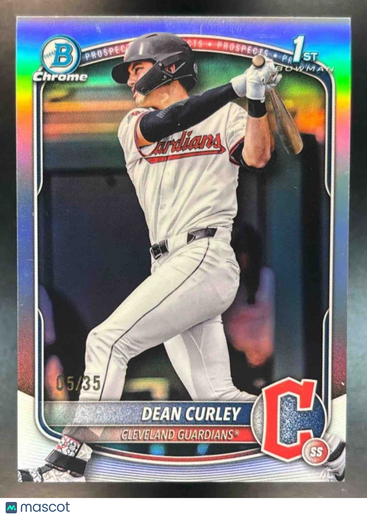 2025 Bowman Draft Dean Curley Chrome Logofractor /35 #BDC-129 1st Prospect - Sports Cards
