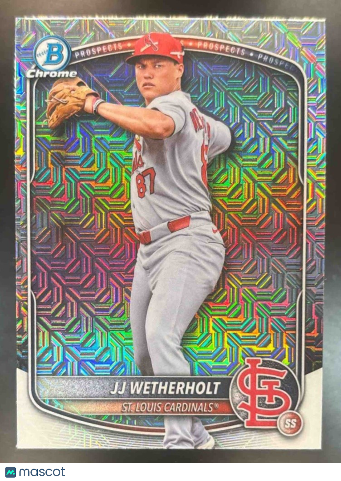 2025 Bowman Draft JJ Wetherholt Chrome Mojo #BDC-145 St. Louis Cardinals - Sports Cards