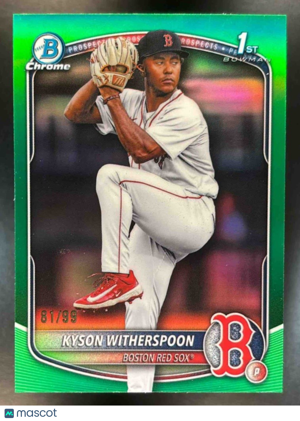 2025 Bowman Draft Kyson Witherspoon Chrome Green /99 #BDC29 1st Prospect Red Sox - Sports Cards