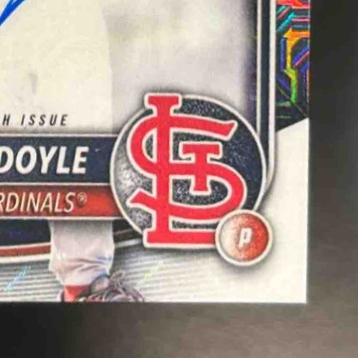2025 Bowman Draft Liam Doyle Chrome Auto Mojo Refractor 1st Prospect Cardinals - Sports Cards