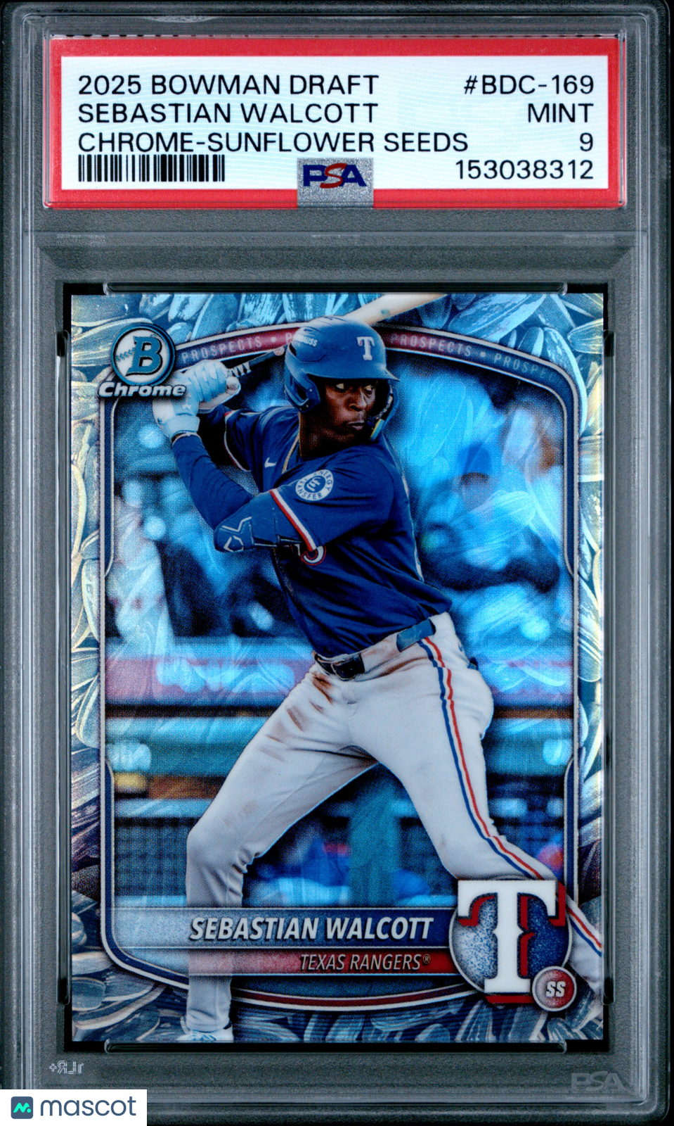 2025 Bowman Draft Sebastian Walcott Chrome Sunflower Seeds #BDC-169 PSA 9 - Graded Sports Cards