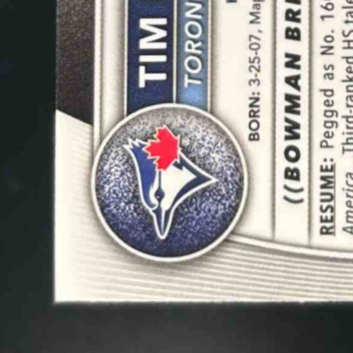 2025 Bowman Draft Tim Piasentin Chrome Refractor #BDC-73 1st Prospect Blue Jays - Sports Cards