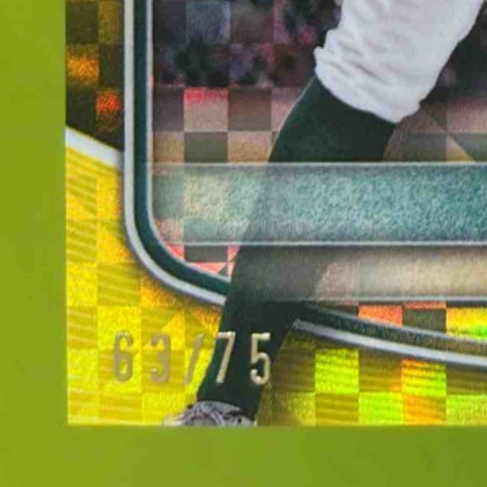 2025 Bowman Dylan Fien Chrome Yellow X-Fractor 63/75 1st Prospect Athletics - Sports Cards