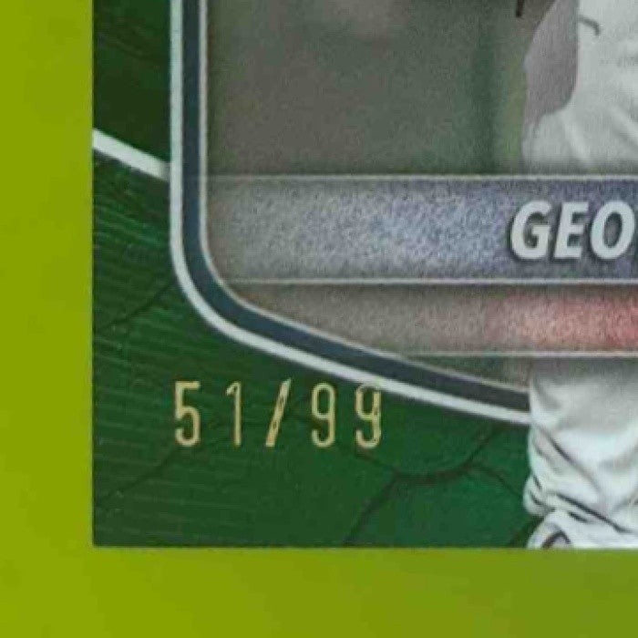 2025 Bowman George Klassen Chrome Reptilian Green /99 1st Prospect Angels - Sports Cards