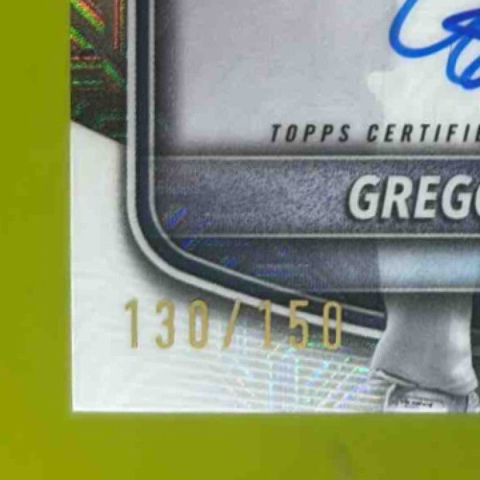 2025 Bowman Gregory Barrios Chrome Auto HTA Choice /150 1st Prospect Rays - Sports Cards