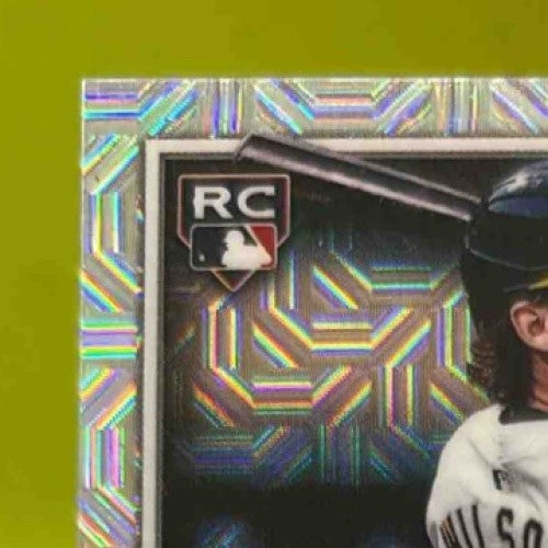 2025 Bowman Jacob Wilson Chrome Rookie Auto Mega Box Refractor SER /99 Athletics - Sports Cards