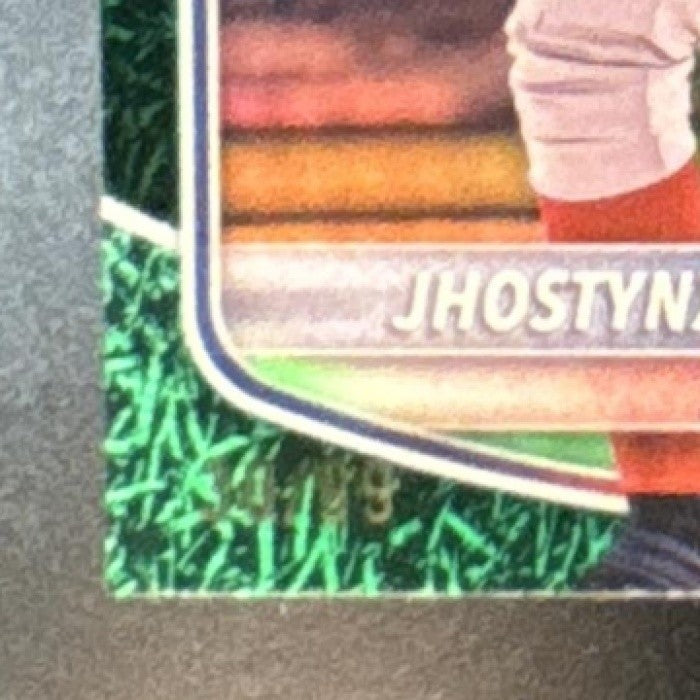 2025 Bowman Jhostynxon Garcia Chrome Green Grass /99 #BCP-43 1st Prospect - Sports Cards