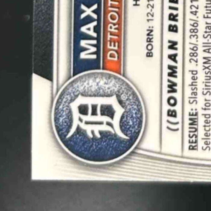 2025 Bowman Max Clark Chrome Prospects Speckle /299 #BCP-24 Detroit Tigers - Sports Cards