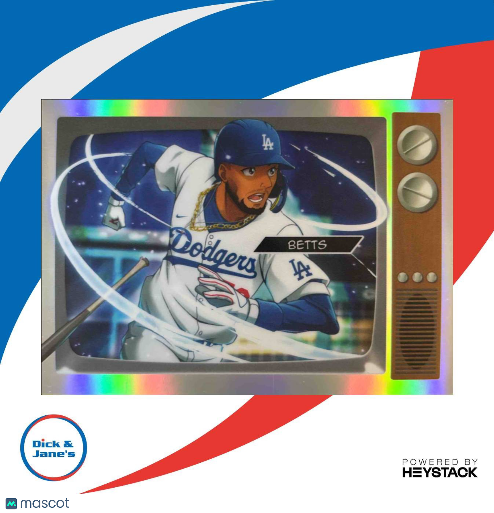 2025 Bowman Mookie Betts Anime #BA-5 Los Angeles Dodgers - Sports Cards