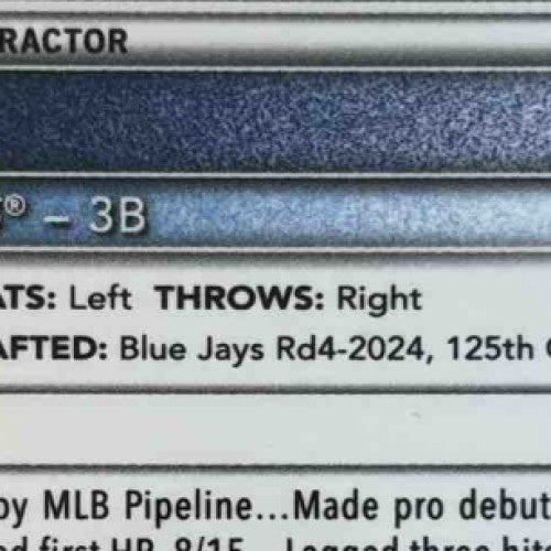 2025 Bowman Sean Keys Chrome Refractor 194/499 #BCP-89 1st Prospect Blue Jays - Sports Cards
