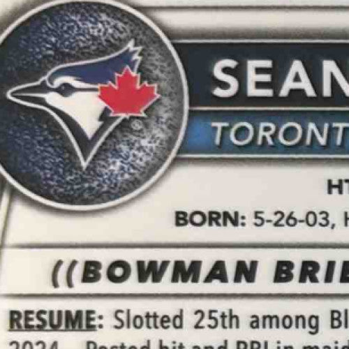 2025 Bowman Sean Keys Chrome Refractor 194/499 #BCP-89 1st Prospect Blue Jays - Sports Cards