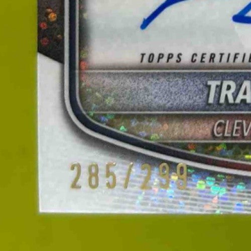 2025 Bowman Travis Bazzana Chrome Prospect Auto Speckle Refractor /299 Cleveland - Sports Cards